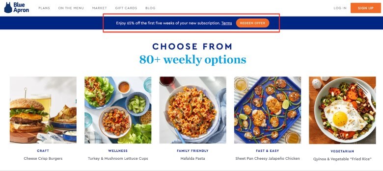 Blue Apron Popups