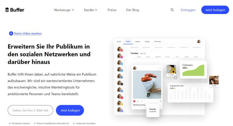 Online Marketing mit Buffer